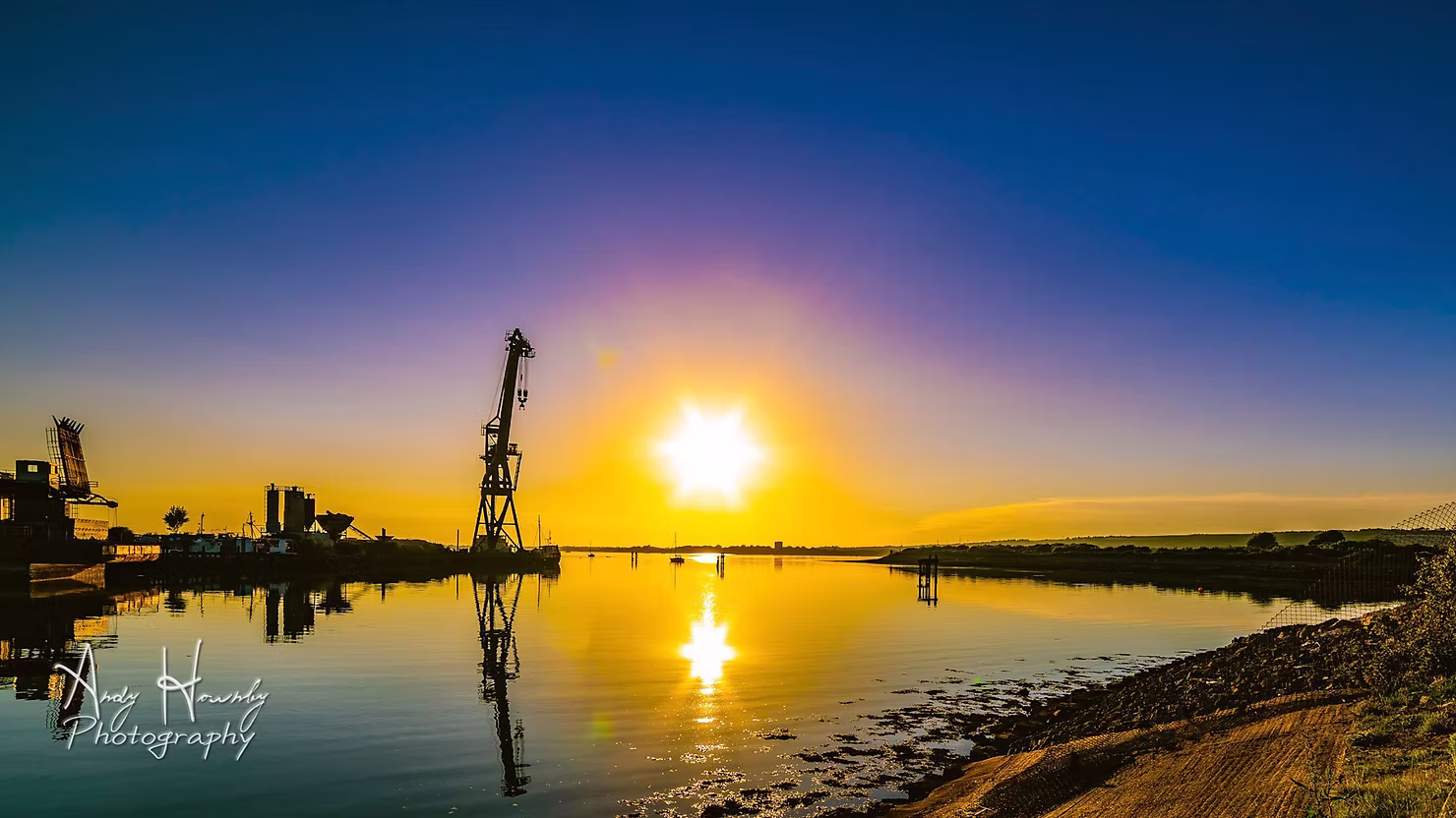 Tipnor Crane at sunset