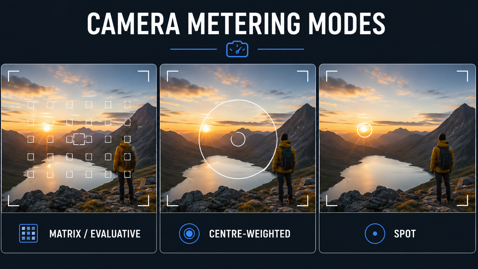 Camera Metering Modes Explained: Matrix, Centre-Weighted & Spot Metering